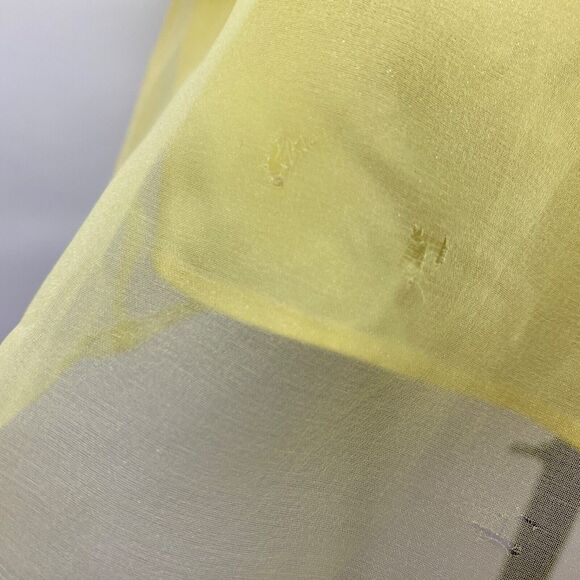 Vintage 60s Lorrie Deb Dress Small Yellow Chiffon Ruffles Embroider Daisy Trim - Picture 8 of 11